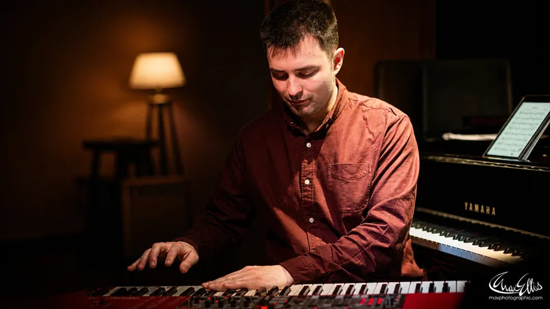 Adam at the piano